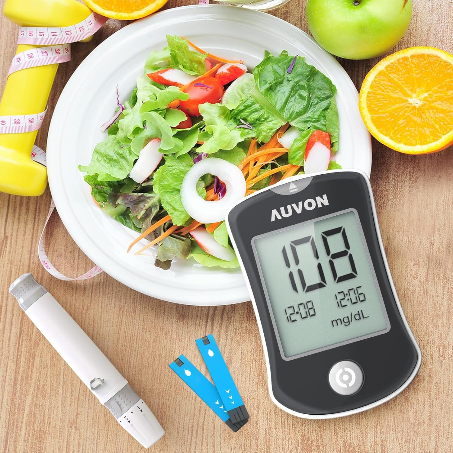 AUVON Blood Glucose Monitor Kit – Accurate, Fast & Travel-Friendly Diabetes Testing
