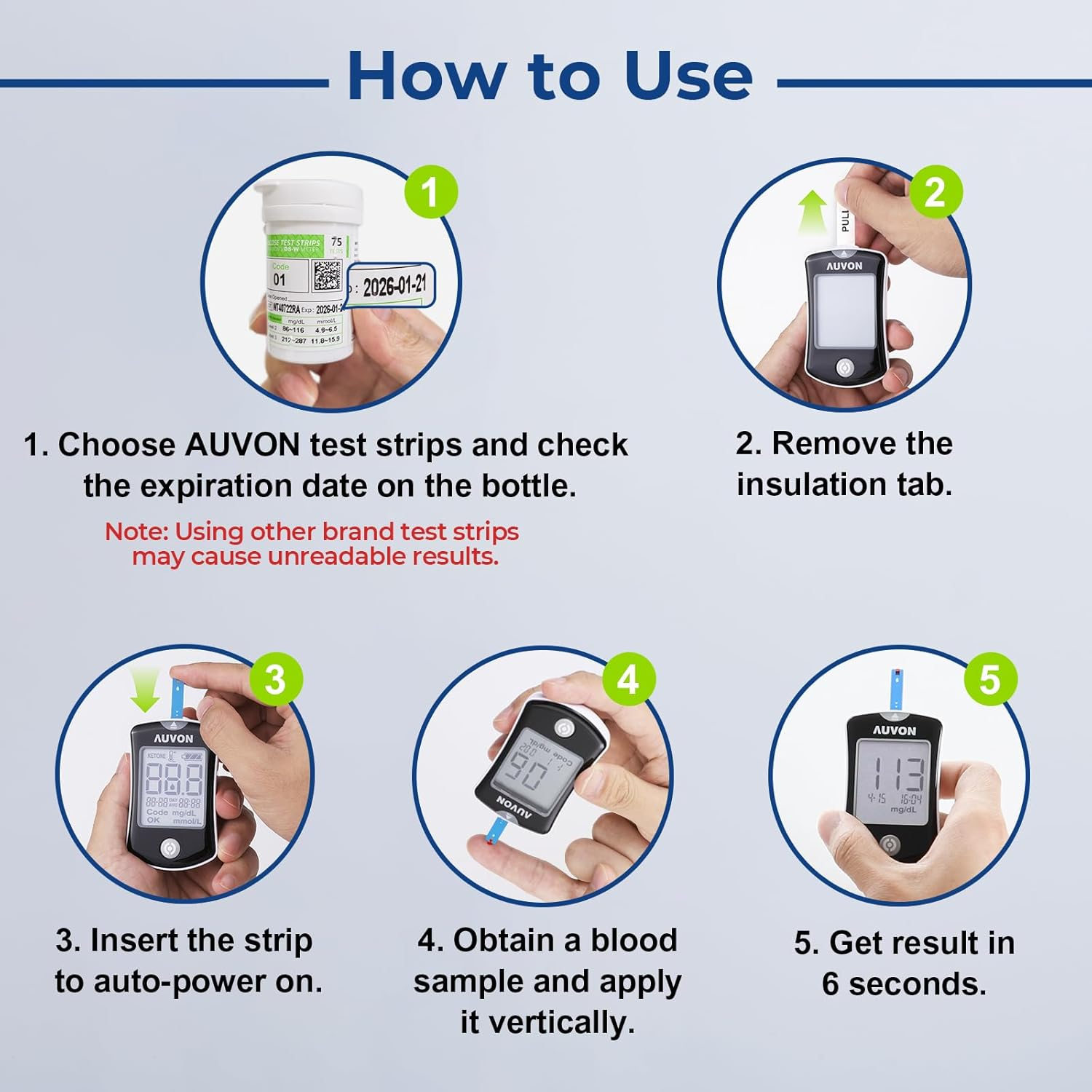 AUVON Blood Glucose Monitor Kit – Accurate, Fast & Travel-Friendly Diabetes Testing