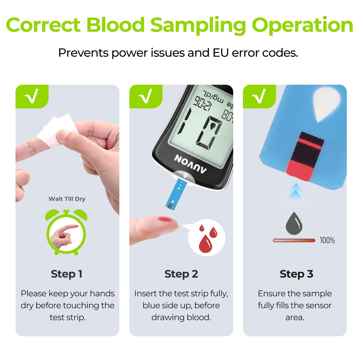 AUVON Blood Glucose Monitor Kit – Accurate, Fast & Travel-Friendly Diabetes Testing