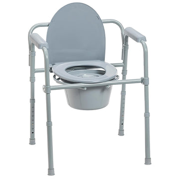 Drive Medical 3-in-1 Folding Commode Chair – Safe, Durable & Portable