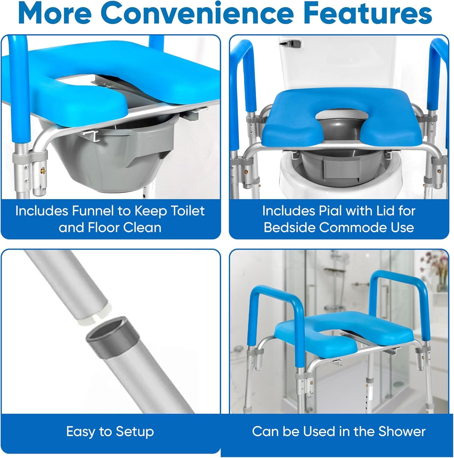 Original Ultimate Padded Raised Toilet Seat with Handles, Riser for Seniors with Adjusted Height & Width, FSA HSA Eligible 420Lb for Elderly, Seniors, Pregnant, Fits Any Toilet