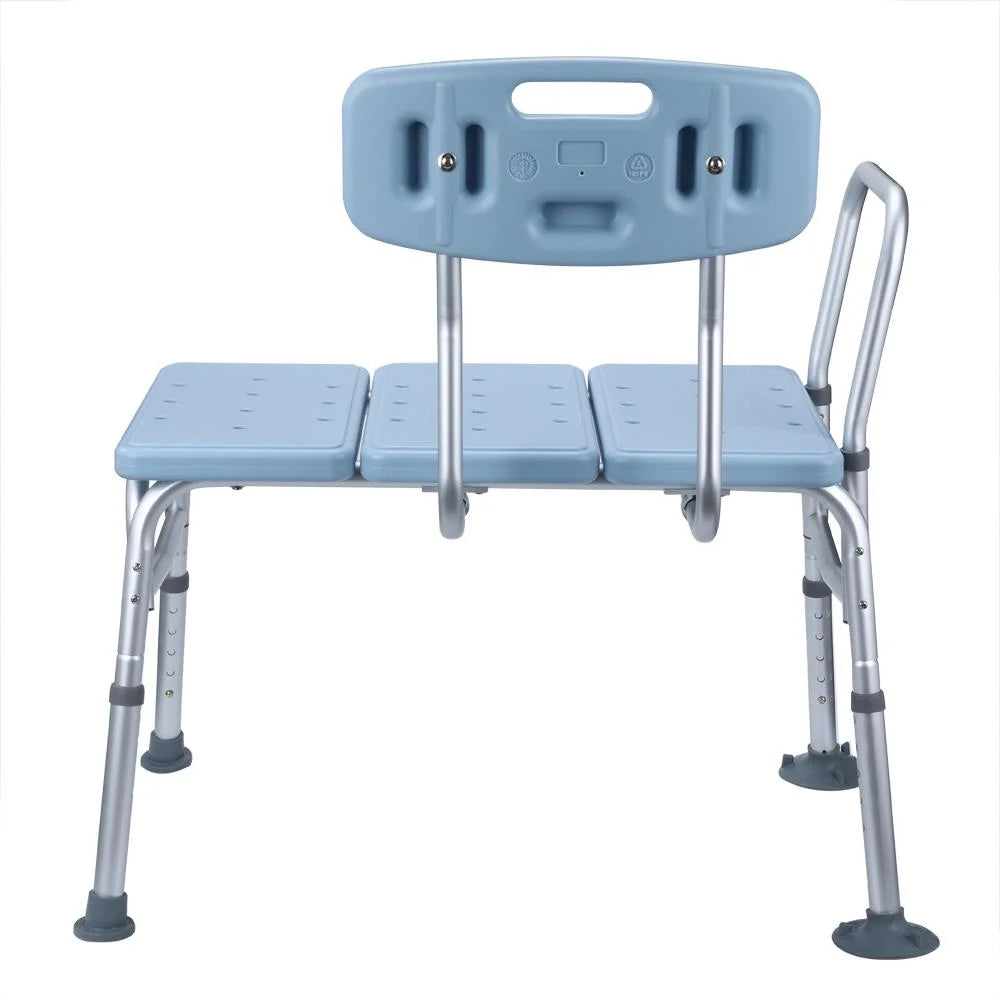 Bath & Shower Transfer Bench - Adjustable Handicap Shower Chair - Medical Bathroom Accessibility Aid for Elderly, Disabled, Seniors & Bariatric