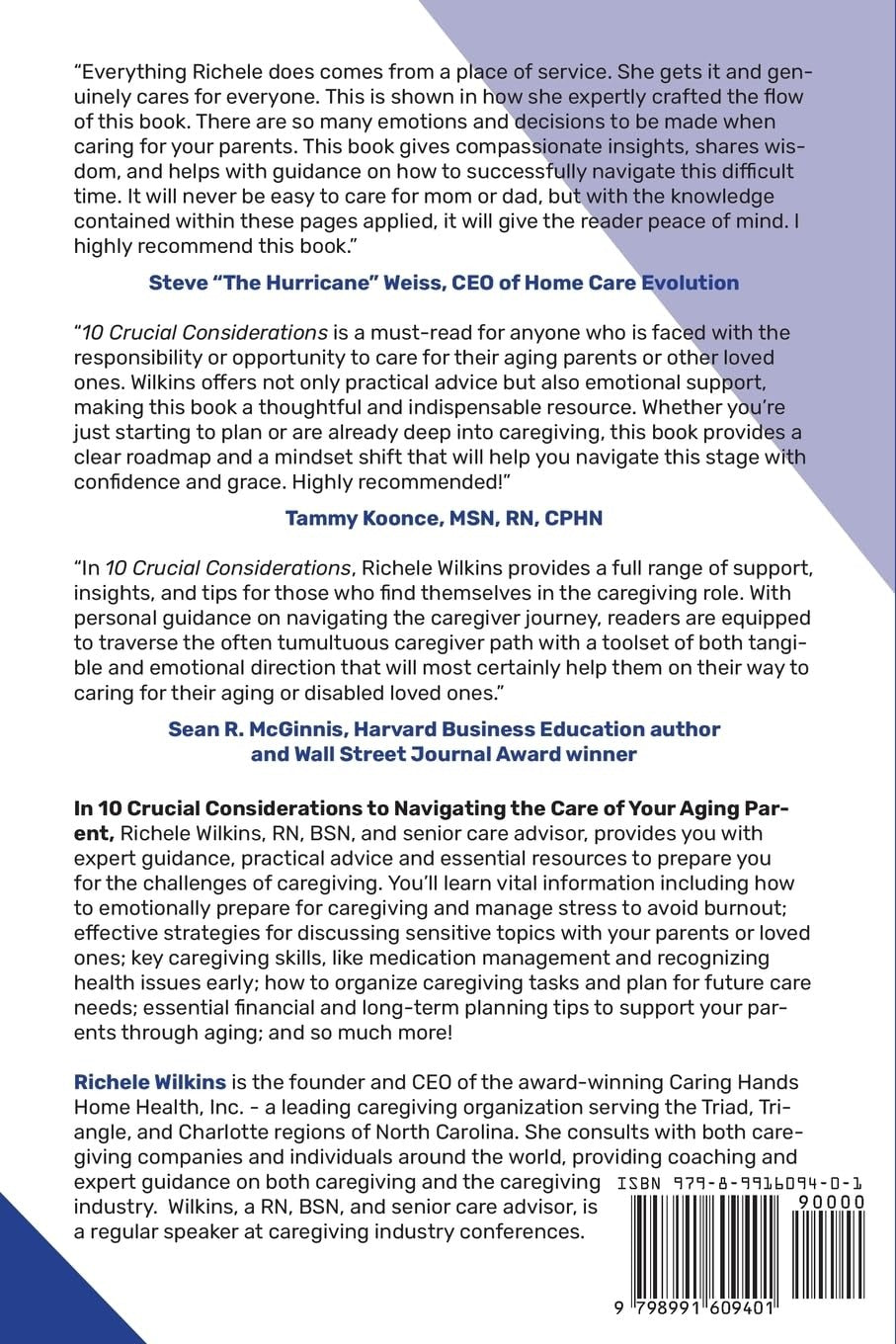 10 Crucial Considerations to Navigating the care of your aging parents